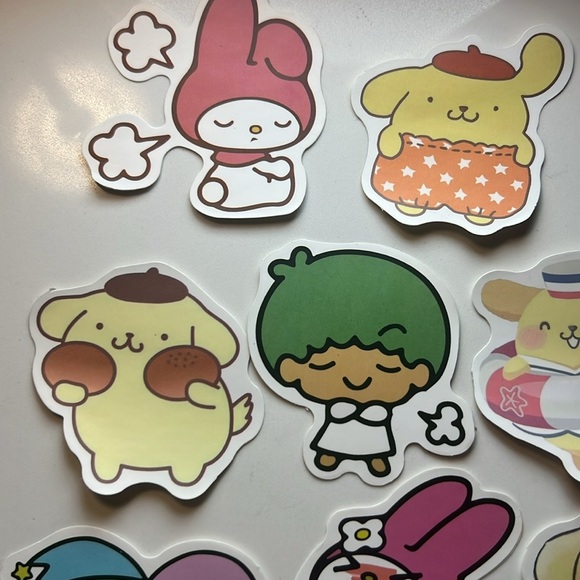 Sanrio 8 sticker bundle super cute!! My Melody/Pompompurin/Little Twin Stars - Picture 3 of 5